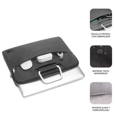 Subblim Business Laptop Sleeve Gris para Portátil hasta 14"