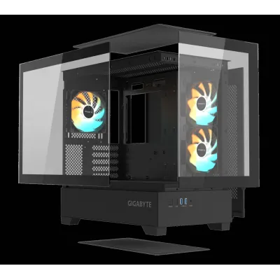 Gigabyte Aorus C201w Panoramic Black RGB Caja mini-ITX/m-ATX Gigabyte Aorus C201w Panoramic Black RGB Caja mini-ITX/m-ATX