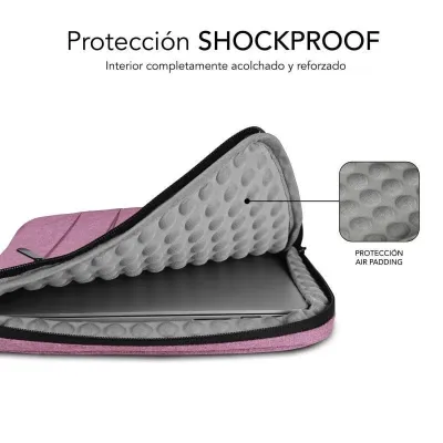 Subblim Funda Air Padding 360 Sleeve Rosa para Portátil de 15.6" Subblim Funda Air Padding 360 Sleeve Rosa para Portátil de 15.6"