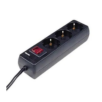 REGLETA ALIMENTACION HAMA CON 3 TOMAS INTERRUPTOR 1,4m COLOR