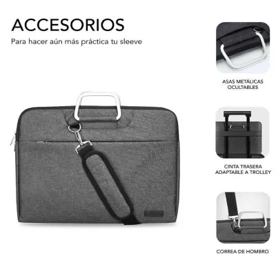 Subblim Business Laptop Sleeve Gris para Portátil hasta 14"