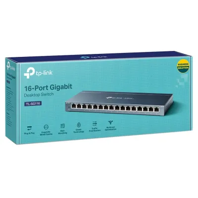 TP-Link TL-SG116 Switch 16 Puertos Gigabit 10/100/1000 Mbps TP-Link TL-SG116 Switch 16 Puertos Gigabit 10/100/1000 Mbps