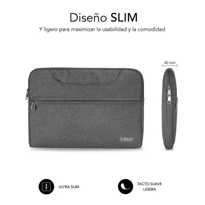 Subblim Business Sleeve Maletín Gris para Portátiles hasta 15.6"