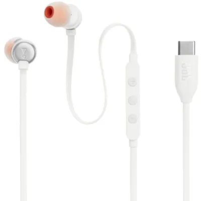 Auriculares Intrauditivos JBL Tune 310C/ con Micrófono/ Blancos