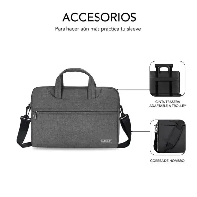 Subblim Business Sleeve Maletín Gris para Portátiles hasta 15.6"