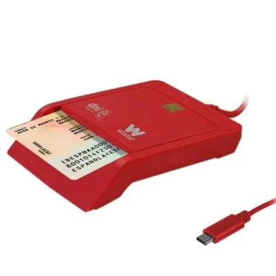 Lector de DNI y Tarjetas Woxter PE26-199/ Rojo/ USB 2.0 Lector de DNI y Tarjetas Woxter PE26-199/ Rojo/ USB 2.0