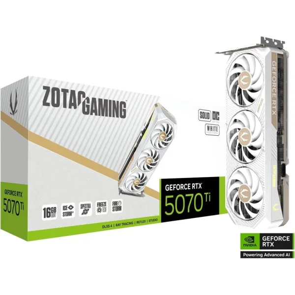 Zotac GAMING GeForce RTX 5070 Ti SOLID CORE OC White 16GB GDDR7