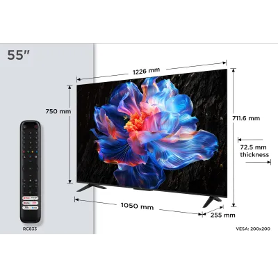 Televisor LED TCL 55P6K 55'/ Ultra HD 4K/ Smart TV/ WiFi Televisor LED TCL 55P6K 55'/ Ultra HD 4K/ Smart TV/ WiFi
