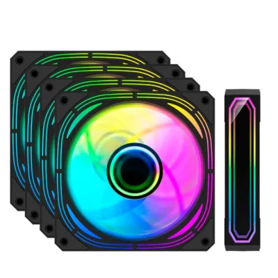 Kit 4 Ventiladores Auxiliares Infinity Pro 120 Mm Argb Coolbox Kit 4 Ventiladores Auxiliares Infinity Pro 120 Mm Argb Coolbox
