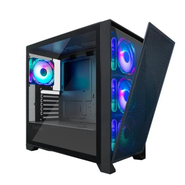 Caja Gaming Torre Atx Ge2000 Dualview Argb Negro Coolbox