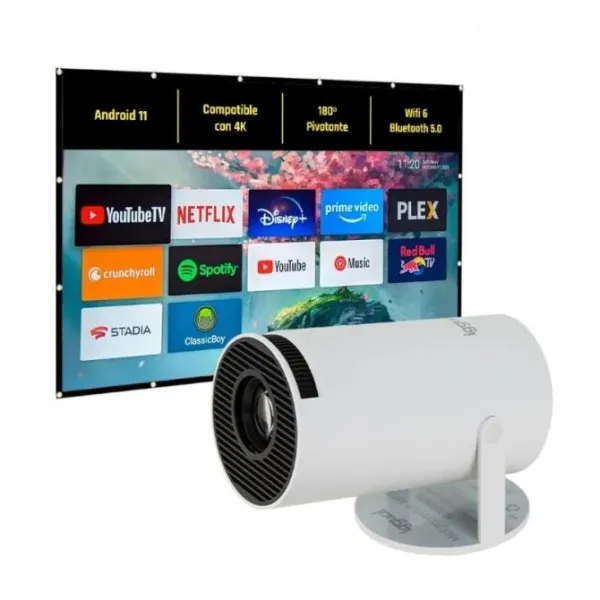 Iggual pack mini proyector + pantalla 120" plegabl