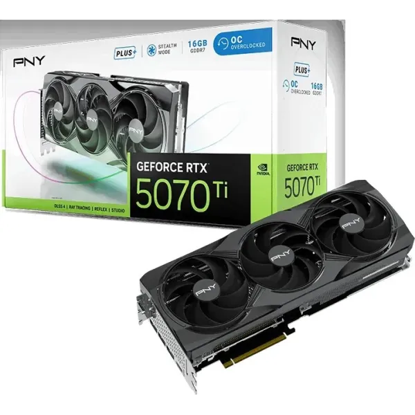 PNY GeForce RTX 5070 Ti triple ventilador Plus 16GB OC GDDR7