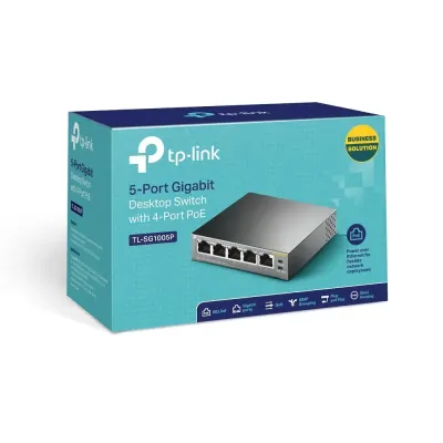 TP- Link TL-SG1005P Switch de Sobremesa 5 Puertos Gigabit con 4 TP- Link TL-SG1005P Switch de Sobremesa 5 Puertos Gigabit con 4