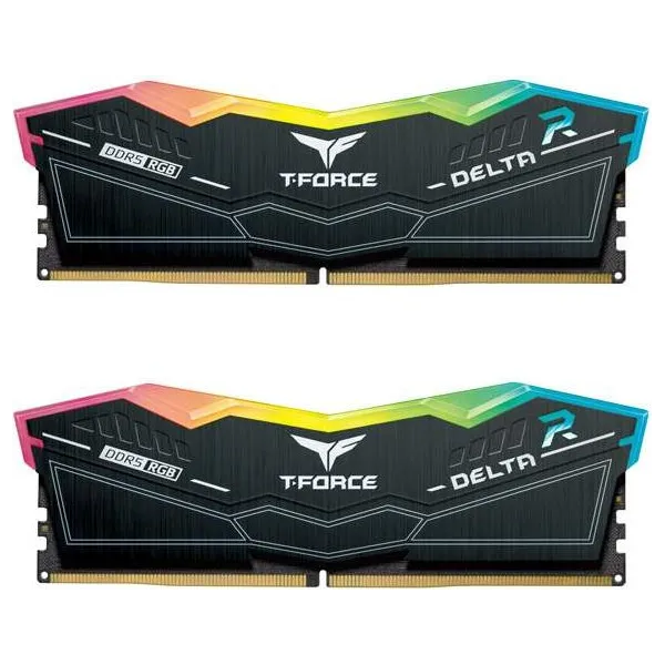 TeamGroup T-Force Delta RGB Black KIT 32GB DDR5 a 6000MHz XMP CL38 1.25v (2x16GB)