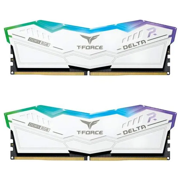 TeamGroup T-Force Delta RGB White KIT 32GB DDR5 a 6000MHz XMP CL38 1.25v (2x16GB)