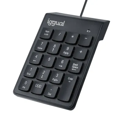 Iggual Teclado numérico adicional externo USB CK-NUM-19T, Negro Iggual Teclado numérico adicional externo USB CK-NUM-19T, Negro