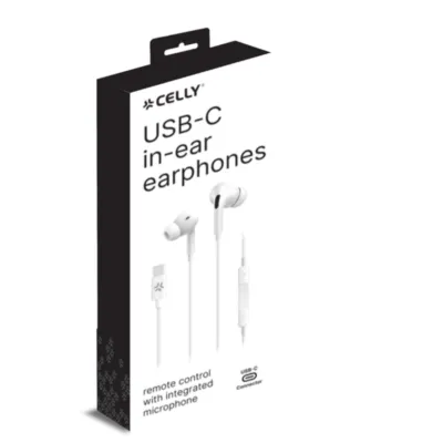 Celly UP1200TYPECWH Auriculares USB-C blancos con