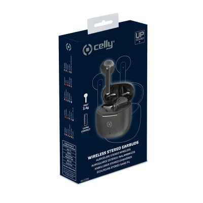 Celly BUZ2 Auriculares Bluetooth Negros con base de carga