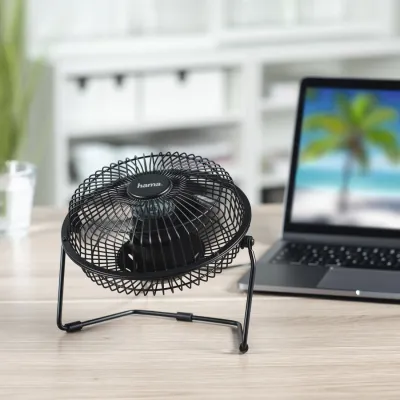 VENTILADOR DE SOBREMESA HAMA USB 15cm METALICO COLOR NEGRO VENTILADOR DE SOBREMESA HAMA USB 15cm METALICO COLOR NEGRO