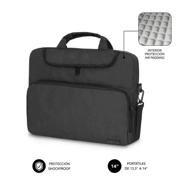 Subblim Maletín para Portátil hasta 14" Gris Oscuro 