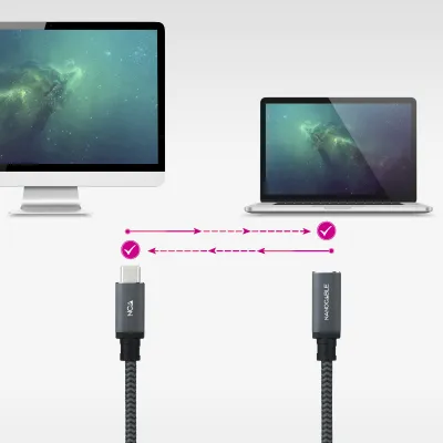 Nanocable 10.01.4501-COMB cable USB USB 3.2 Gen 2x2 1 m USB C