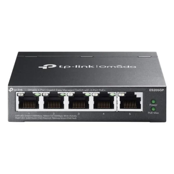 Tp-link es205gp switch 4xgb poe+ 1xgb 65w desktop