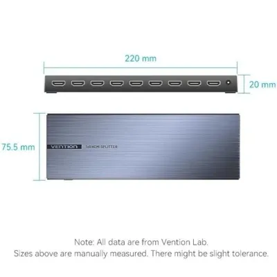 Splitter HDMI 8 en 1 Vention AKQB0-EU/ 8xHDMI Splitter HDMI 8 en 1 Vention AKQB0-EU/ 8xHDMI
