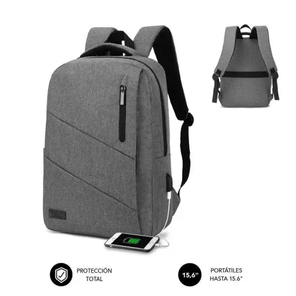 Subblim City Backpack Mochila Gris para Portátil hasta 15.6" 