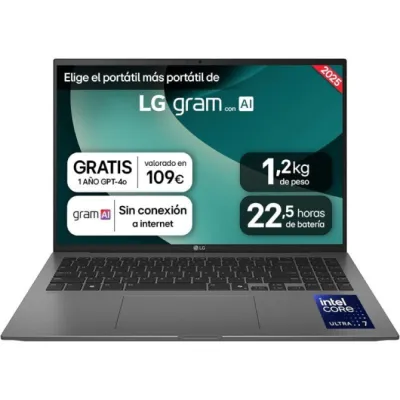 LG Gram 16ZD90T-G.AX78B Intel Core Ultra 7-255H 16GB 1TB SSD