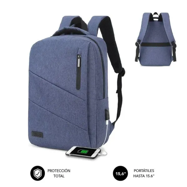 Subblim City Backpack Mochila Azul para Portátil hasta 15.6" 