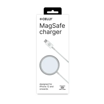 Celly cargador magsafe 15w blanco