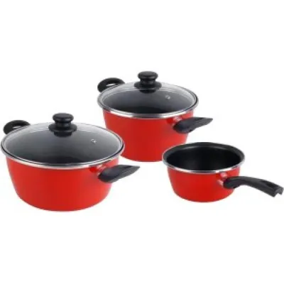 BATERIA COCINA MAGEFESA K2 ROJO CAZO 14 CACEROLA 24 Y OLLA 20 BATERIA COCINA MAGEFESA K2 ROJO CAZO 14 CACEROLA 24 Y OLLA 20