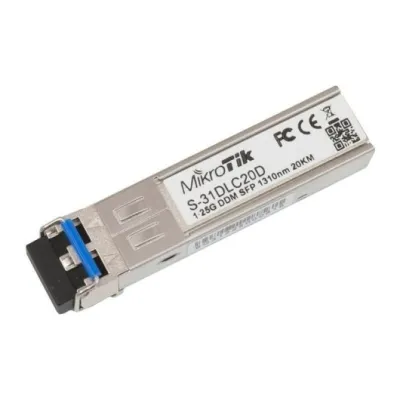 Mikrotik S-31DLC20D Red Módulo Transceptor 1250 Mbit/s SFP 1310 Mikrotik S-31DLC20D Red Módulo Transceptor 1250 Mbit/s SFP 1310