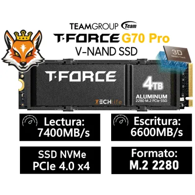 TeamGroup T-Force G70 PRO SSD 4TB NVMe PCIe 4.0 x4 a TeamGroup T-Force G70 PRO SSD 4TB NVMe PCIe 4.0 x4 a