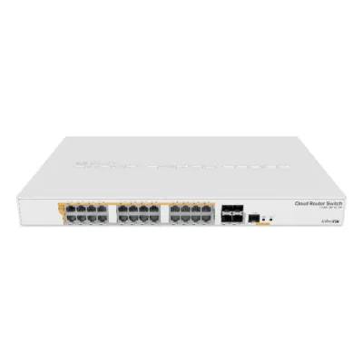 Mikrotik CRS328-24P-4S+RM Switch 24 Puertos Gigabit PoE + 4 SFP+ Mikrotik CRS328-24P-4S+RM Switch 24 Puertos Gigabit PoE + 4 SFP+
