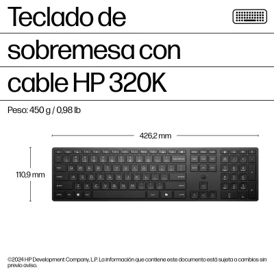 Teclado HP 320K/ Negro Teclado HP 320K/ Negro