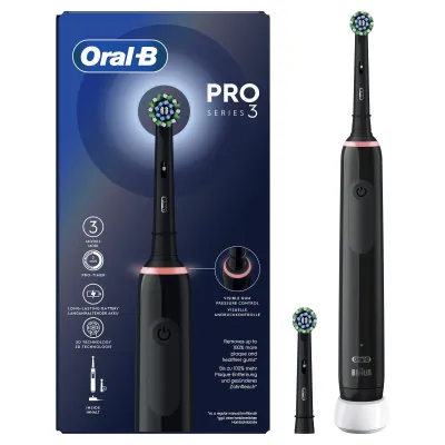 Cepillo Dental Braun Oral-B Pro 3/ Incluye 1 Cabezal/ Negro
