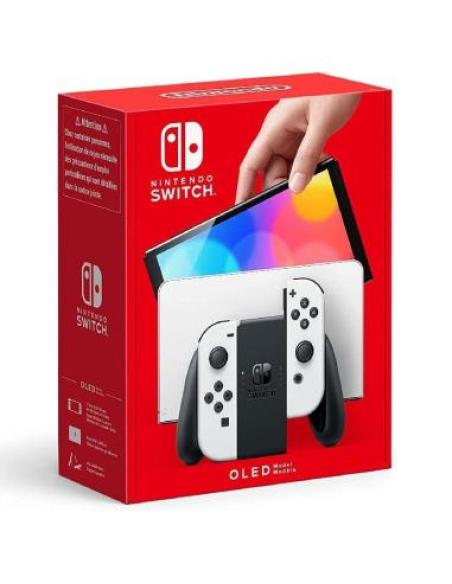 Nintendo Switch Versión OLED Blanca/ Incluye Base/ 2 Mandos Joy-Con...