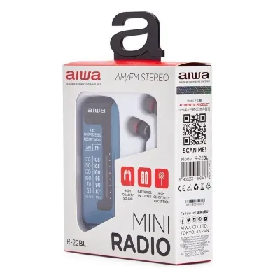Radio Portátil Aiwa R-22BL/ Azul Radio Portátil Aiwa R-22BL/ Azul