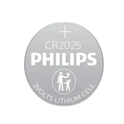 Philips Pila de Botón de Litio CR2025 3V Philips Pila de Botón de Litio CR2025 3V