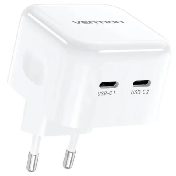 Vention FBPW0-EU Cargador de Pared CARGA RAPIDA con 2xUSB-C a 35W
