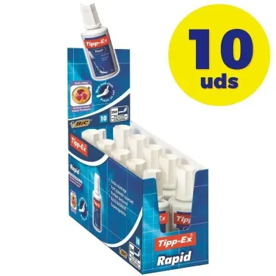 Caja de Correctores de Escritura Líquida Bic Tipp-Ex Rapid Caja de Correctores de Escritura Líquida Bic Tipp-Ex Rapid