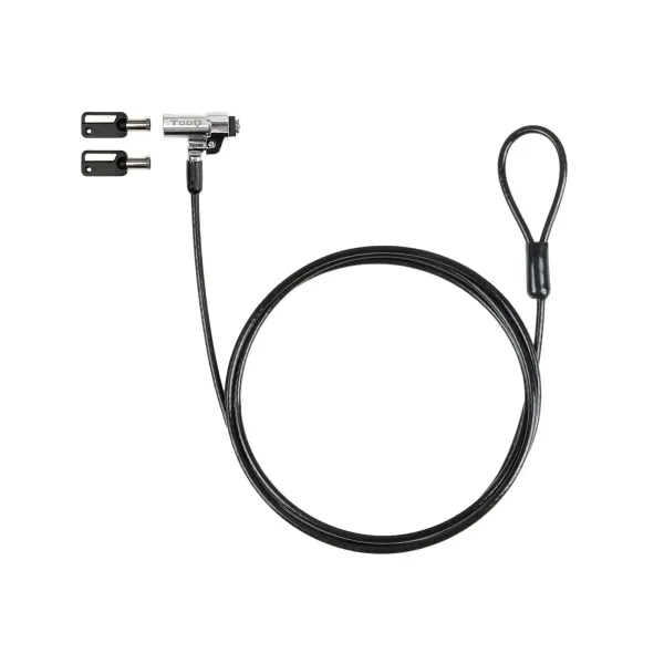 TooQ TQCLKC0045-G Cable de Seguridad Tipo NANO con Llave para Portátiles 1.5 metros Negro 