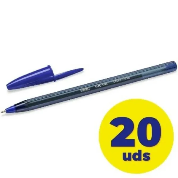 Bic Cristal Exact Ultrafine Caja 20 Bolígrafos Azul