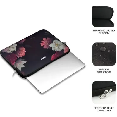 Subblim Funda Trendy Neopreno Sleeve Neo Flowers para Portátil Subblim Funda Trendy Neopreno Sleeve Neo Flowers para Portátil