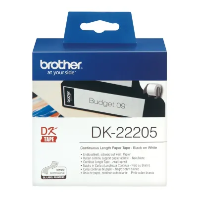 Brother DK22205 Cinta Papel Térmico Blanco
