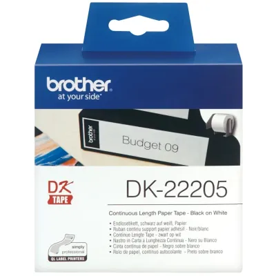 Brother DK22205 Cinta Papel Térmico Blanco