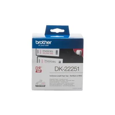 Brother DK-22251 Rollo Etiquetas Rojo/Negro para Impresora Brother DK-22251 Rollo Etiquetas Rojo/Negro para Impresora