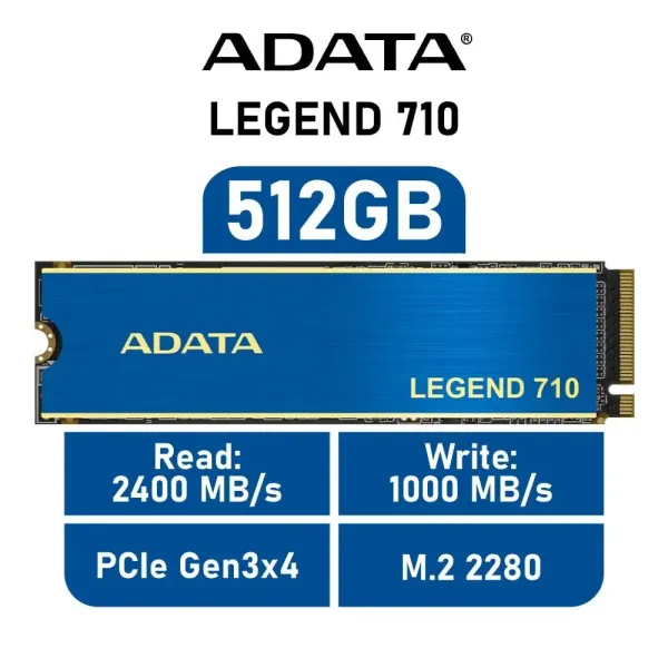 Adata Legend 710 M.2 512GB NVMe NAND Gen3x4