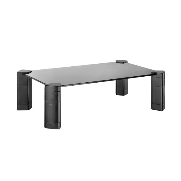 Aisens Soporte Elevador Cristal Negro para Monitor y Portátil hasta 32" 